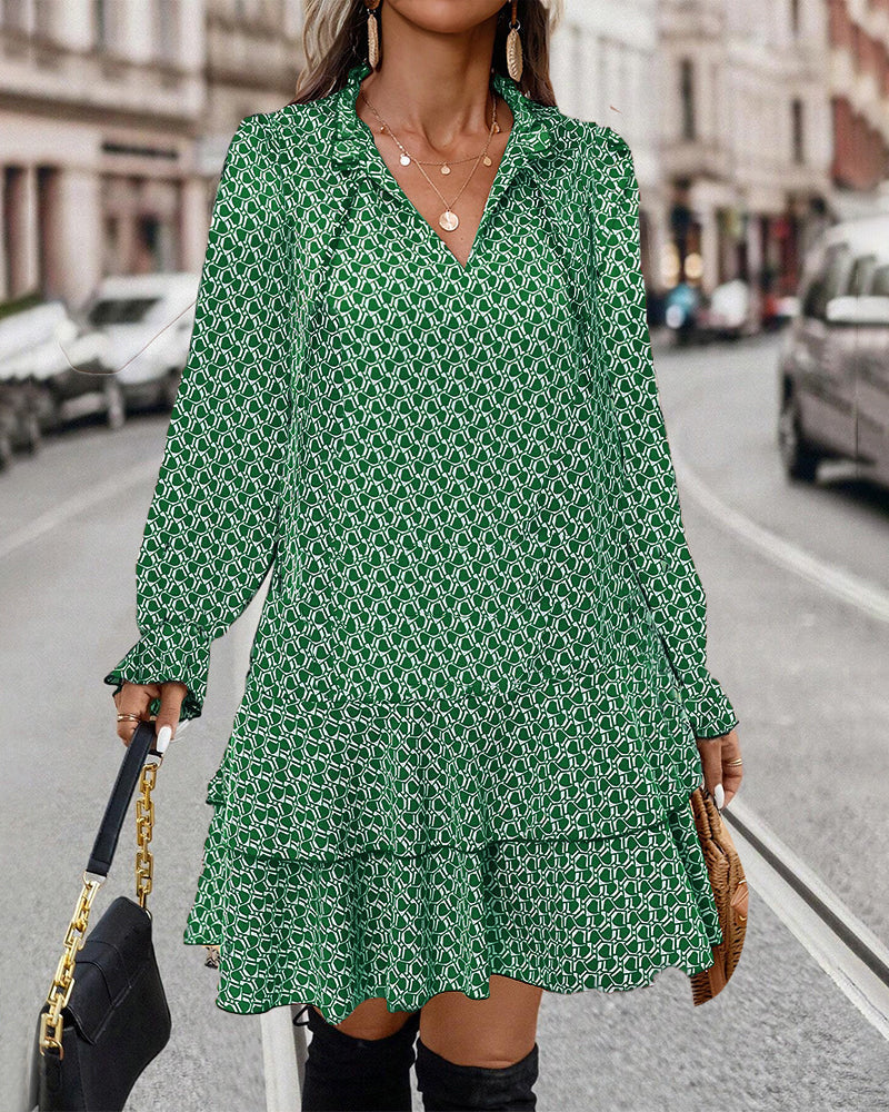 Félixie | Robe Femme Imprimée Longue à Manches et Motif Céleste | Élégante et Polyvalente pour Toutes Occasions 7