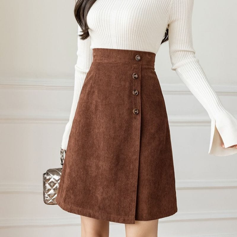 Jupe-Courte-Velours-Femme