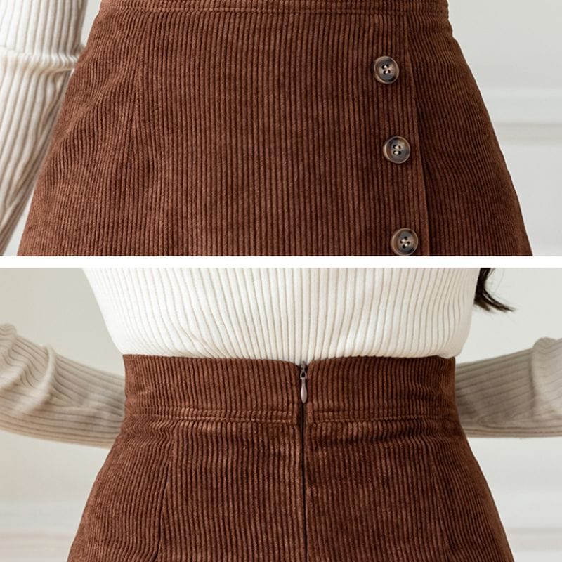 Jupe-Courte-Velours-Femme