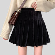 Jupe-Courte-Velours-Noir