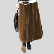 Jupe-Longue-Velours-Cotelé