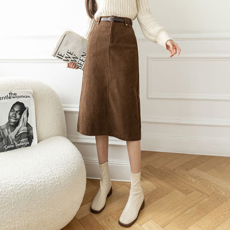 Jupe-Marron-Velour