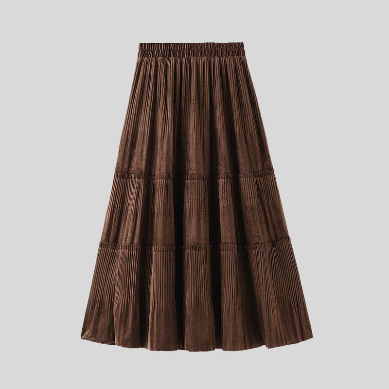 Jupe-Marron-Velours
