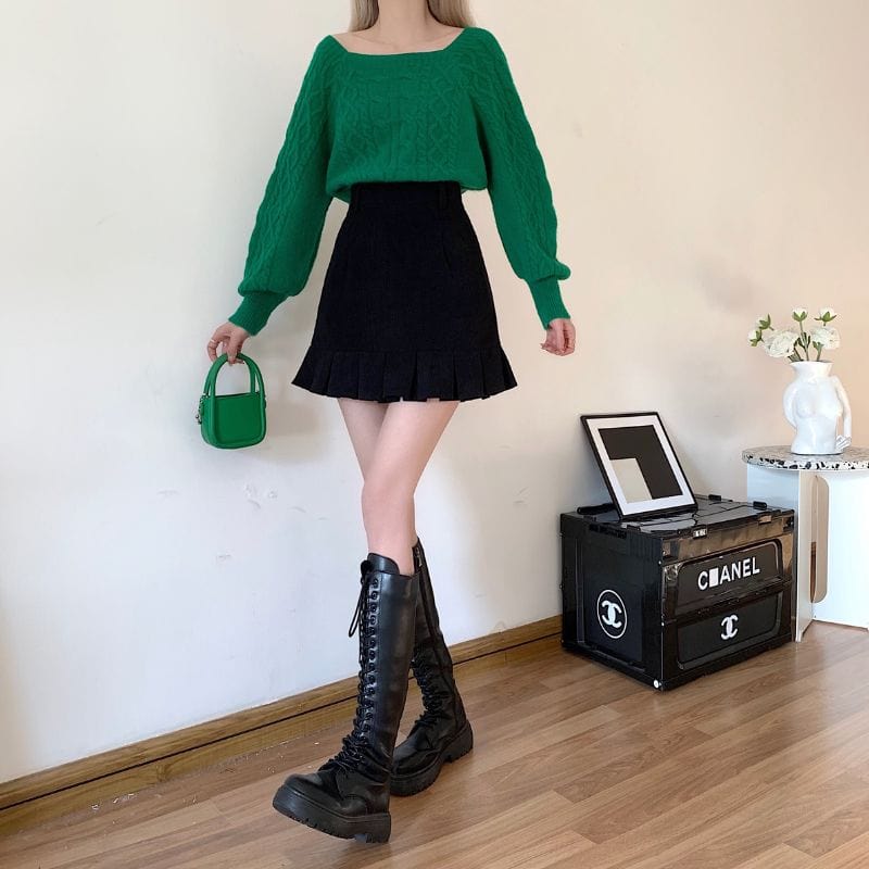 Jupe-Noir-en-Velours