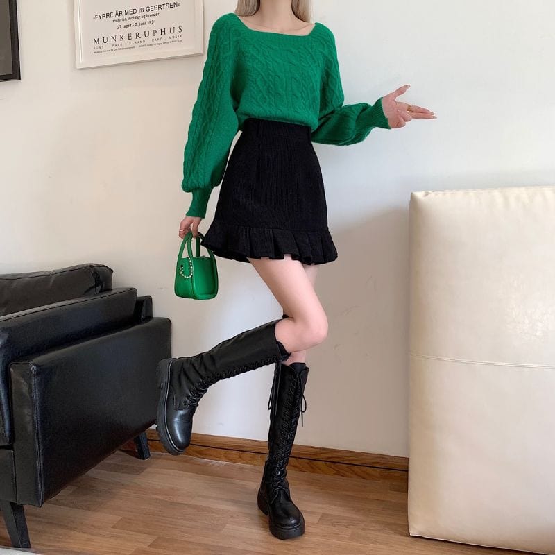 Jupe-Noir-en-Velours