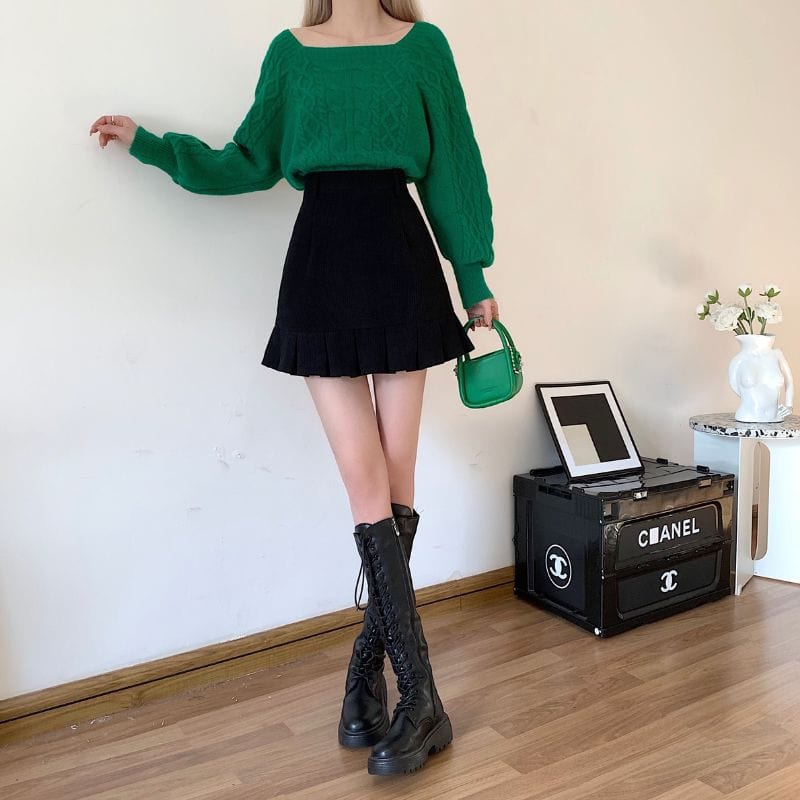 Jupe-Noir-en-Velours