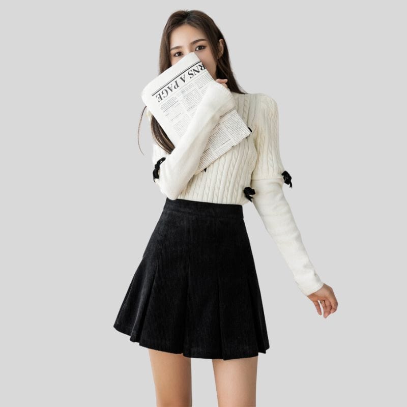 Jupe-Velour-Noir-Femme