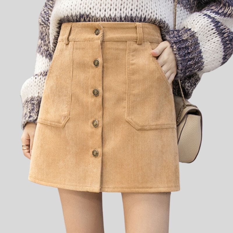 Jupe-Velours-Camel