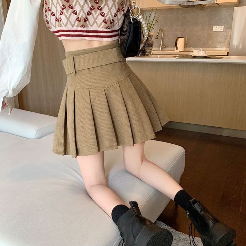 Jupe-en-Velours-Femme