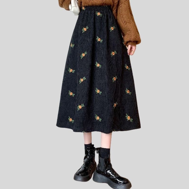 Jupes-Velours-Cotelé