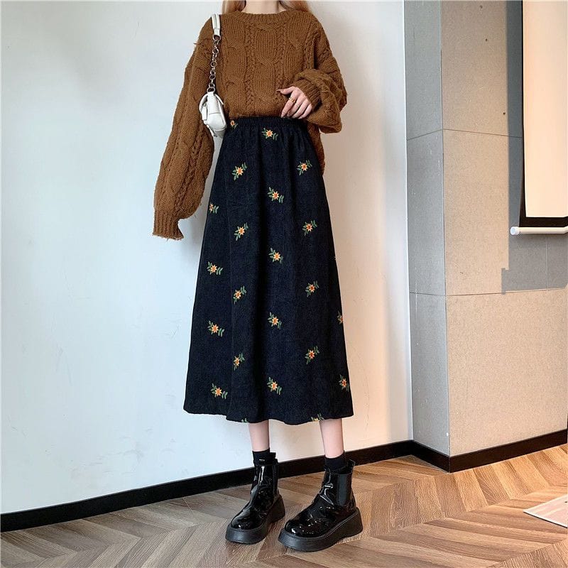 Jupes-Velours-Cotelé