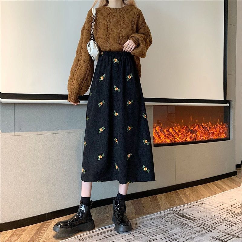 Jupes-Velours-Cotelé