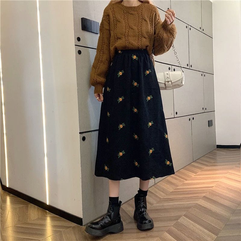 Jupes-Velours-Cotelé