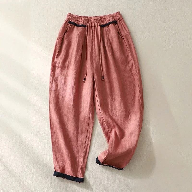Lacey | Pantalon Lin Léger Femme avec Finitions Élégantes | Confort Optimal pour un Style Décontracté 1