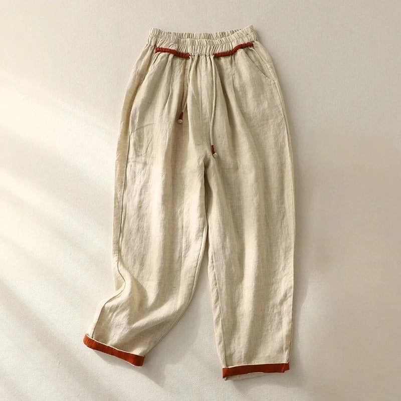 Lacey | Pantalon Lin Léger Femme avec Finitions Élégantes | Confort Optimal pour un Style Décontracté 2
