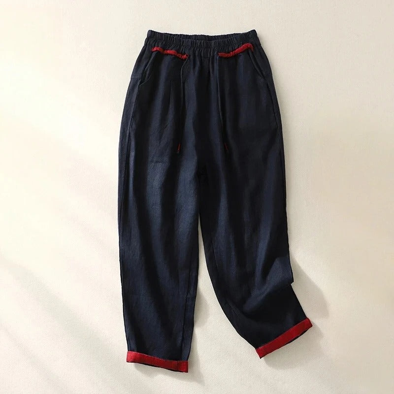 Lacey | Pantalon Lin Léger Femme avec Finitions Élégantes | Confort Optimal pour un Style Décontracté 3