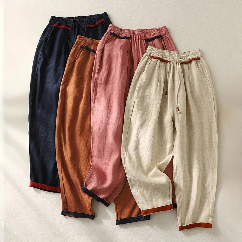 Lacey | Pantalon Lin Léger Femme avec Finitions Élégantes | Confort Optimal pour un Style Décontracté 4