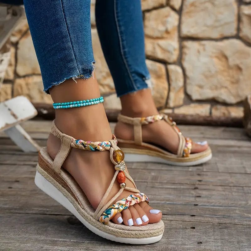Lana | Élégantes Sandales Compensées Femme Multicolores 1