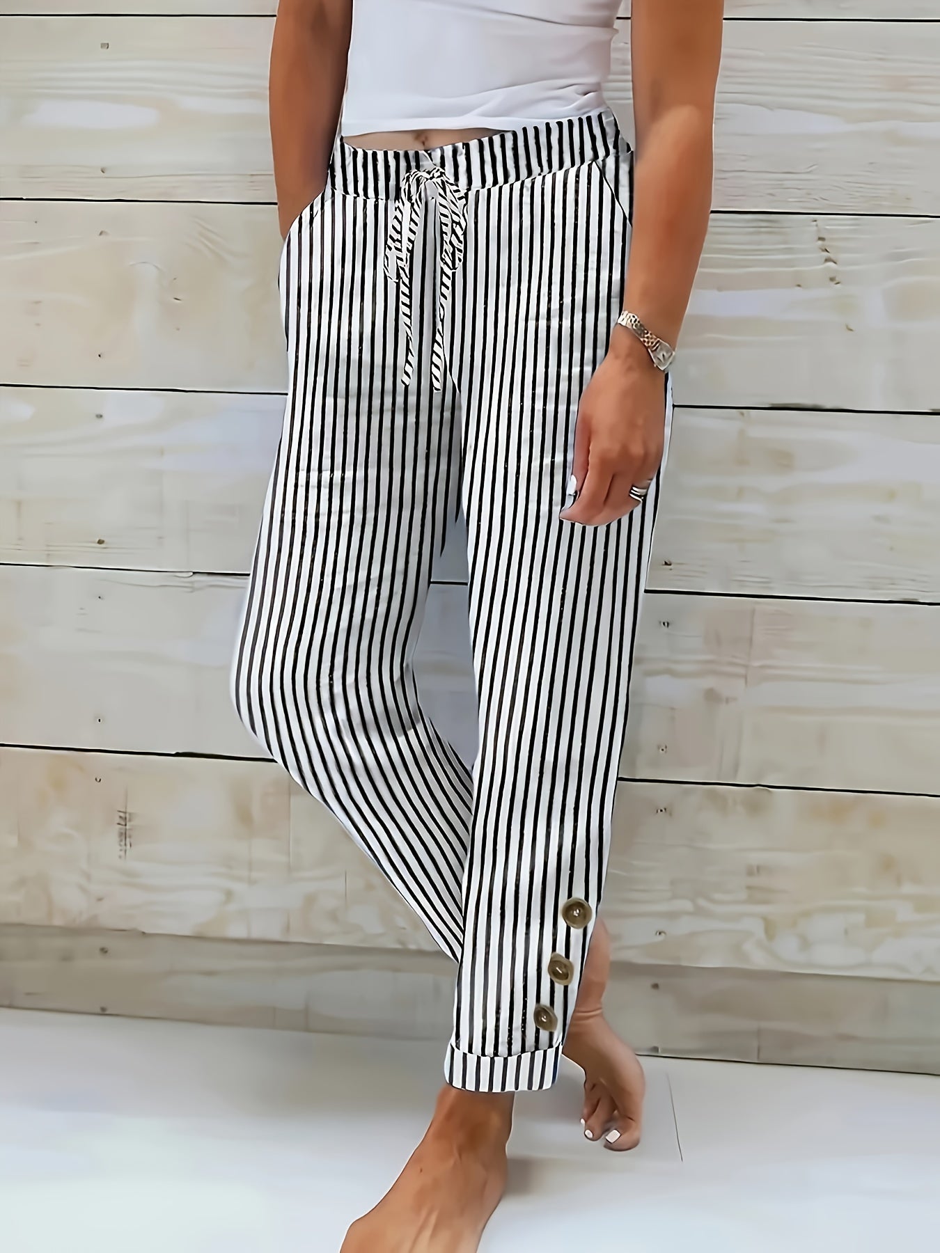 Lénie | Pantalon à Taille Élastique en Tissu Léger | Confort Optimal pour l'Été 0