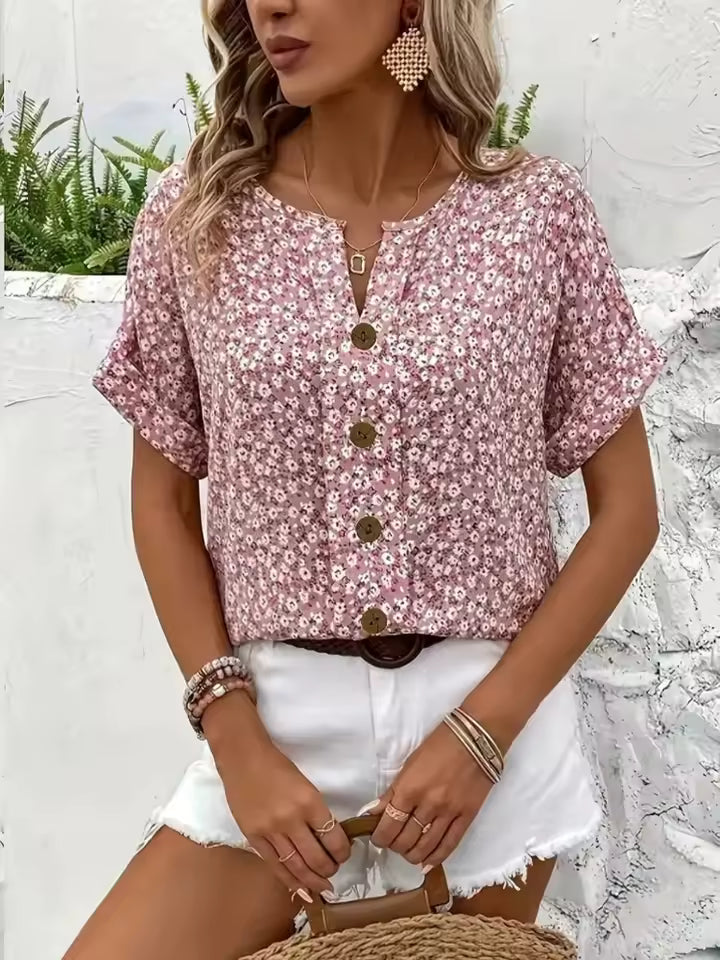 Alaia | Elegancka damska letnia bluzka w kwiaty