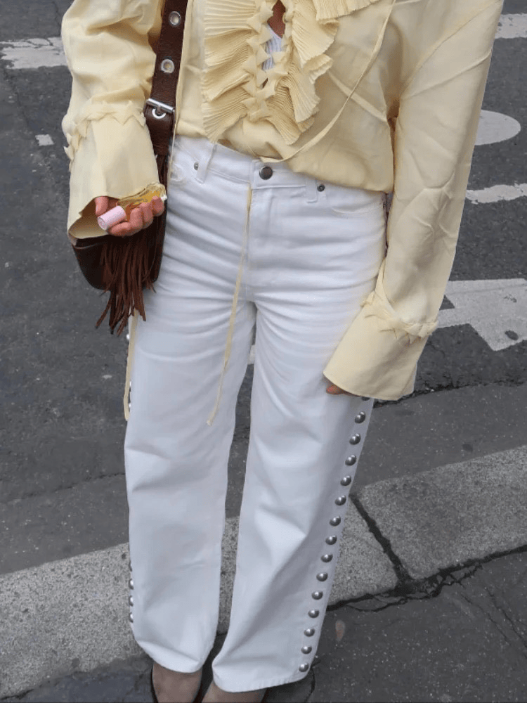 Liam | Tendance Jean Large Femme en Denim Avec Détails Élégants 4