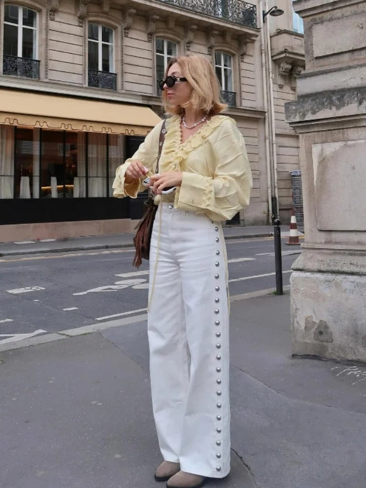 Liam | Tendance Jean Large Femme en Denim Avec Détails Élégants 5