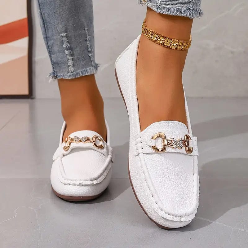 Lila | Élégants Mocassins Noir Femme avec Détails de Chaîne 3