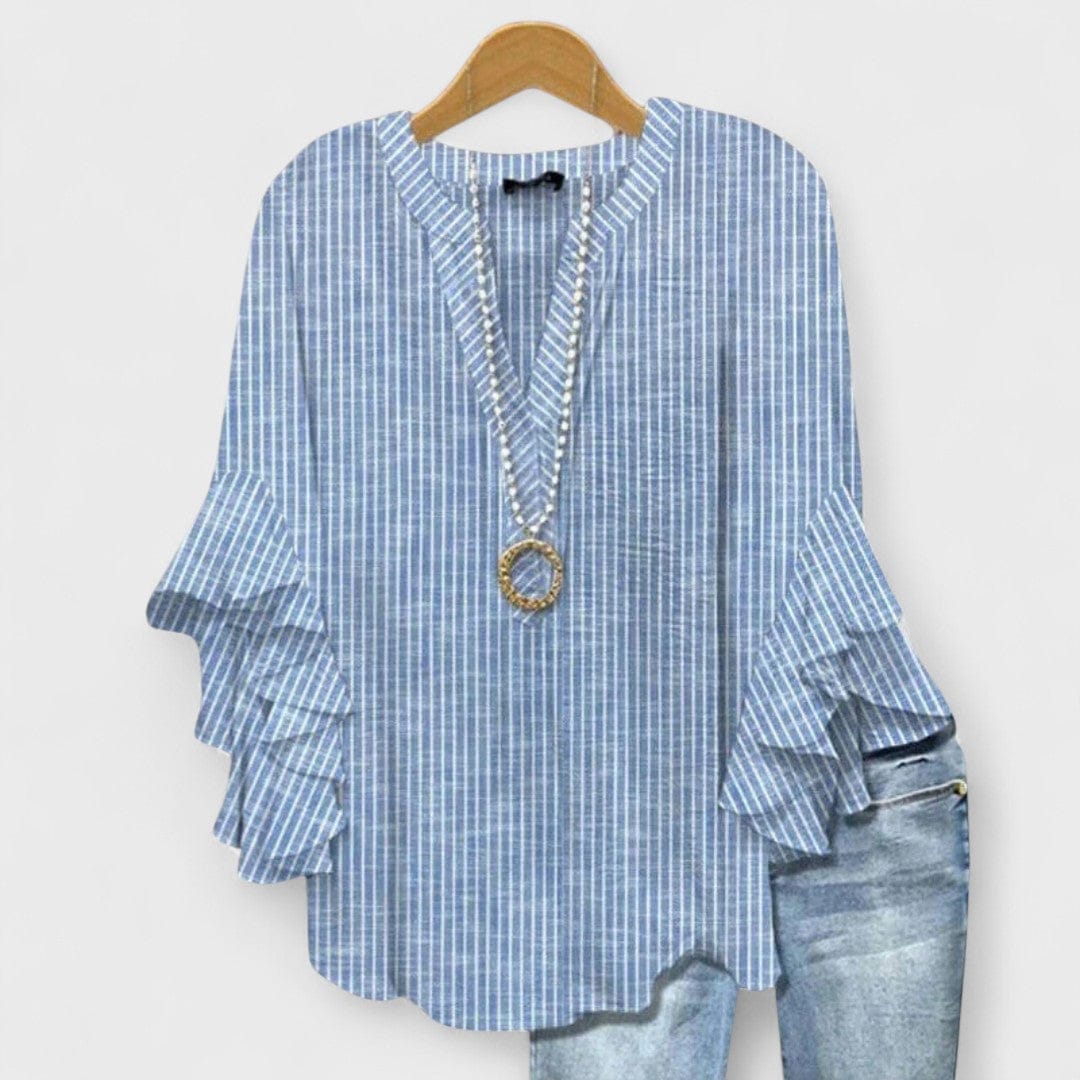 Lily | Élégante Blouse Aérée Femme Avec Volants 2