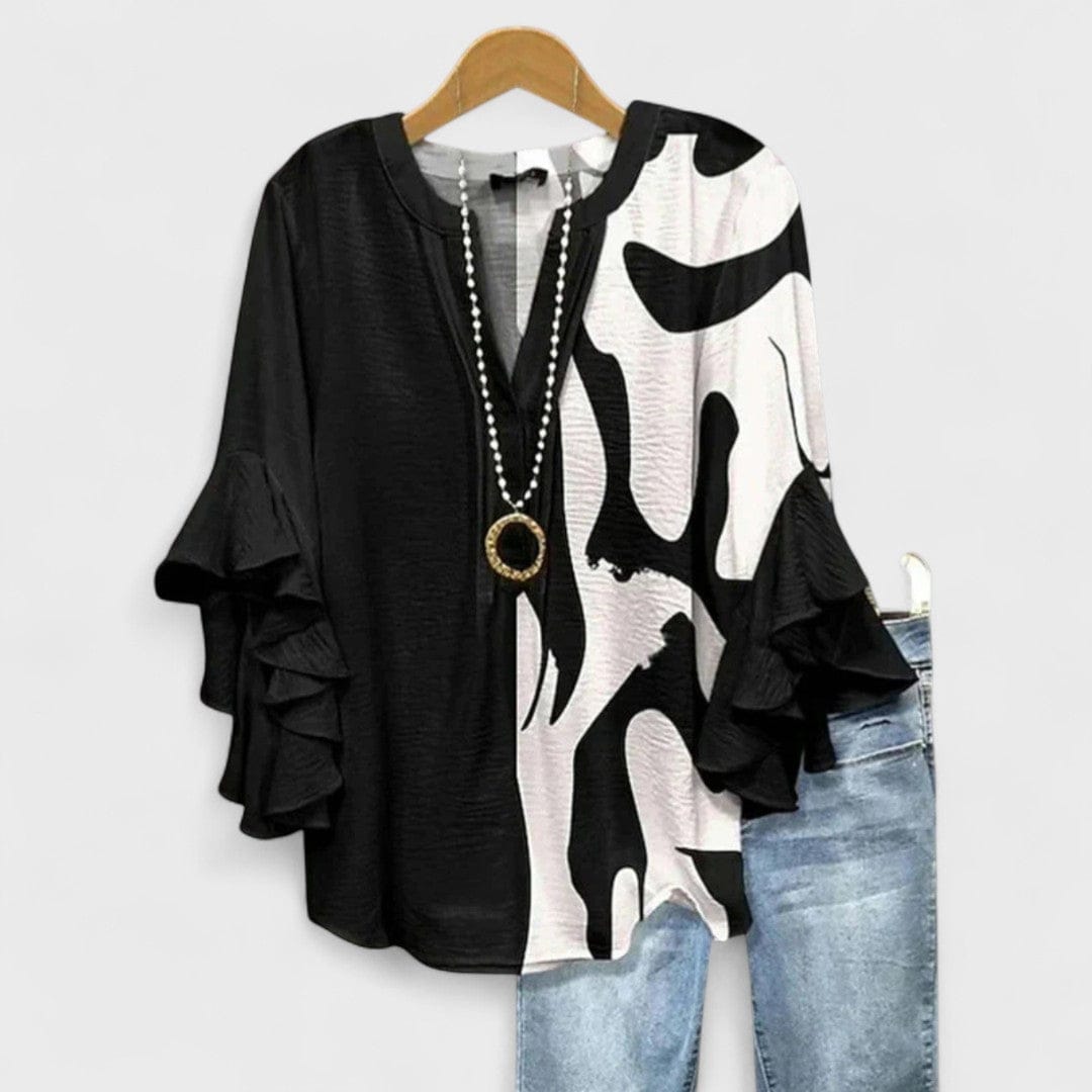 Lily | Élégante Blouse Aérée Femme Avec Volants 4