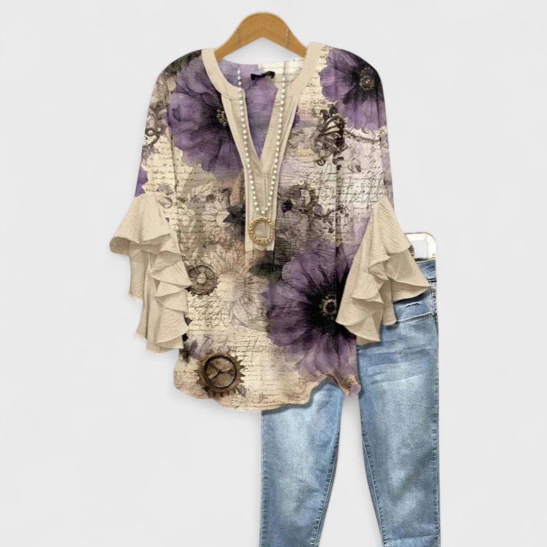 Lily | Élégante Blouse Aérée Femme Avec Volants 5