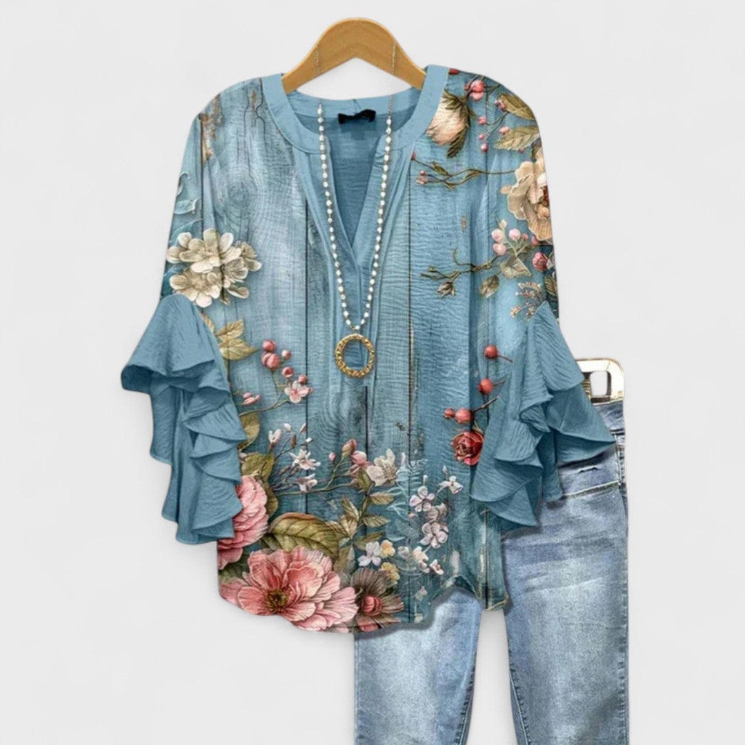 Lily | Élégante Blouse Aérée Femme Avec Volants 6