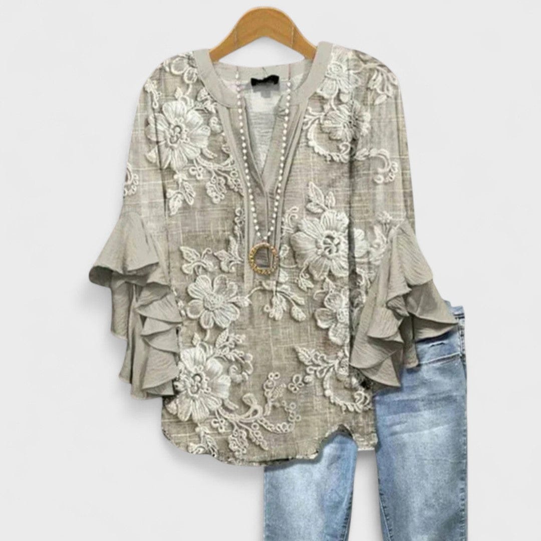 Lily | Élégante Blouse Aérée Femme Avec Volants 7