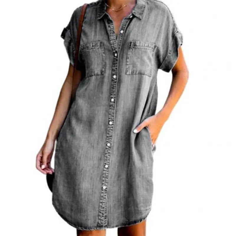 Lotte | Robe en Jean Femme avec Encolure Carrée Tendance | Style Urbain pour un Look Décontracté 0