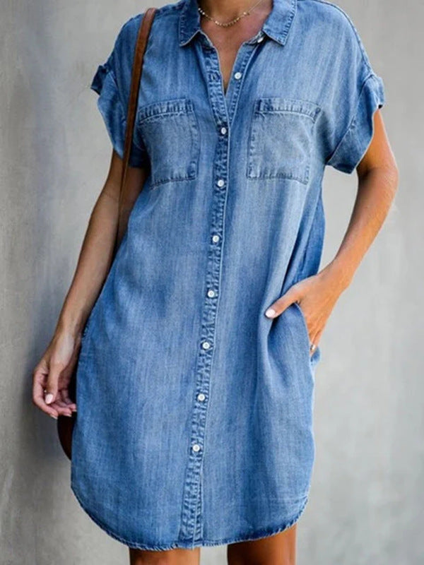 Lotte | Robe en Jean Femme avec Encolure Carrée Tendance | Style Urbain pour un Look Décontracté 3