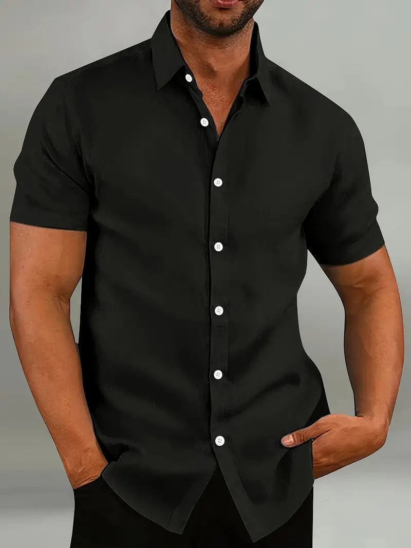 Lucas | Élégante Chemise Manche Courte Homme Ajustée 2