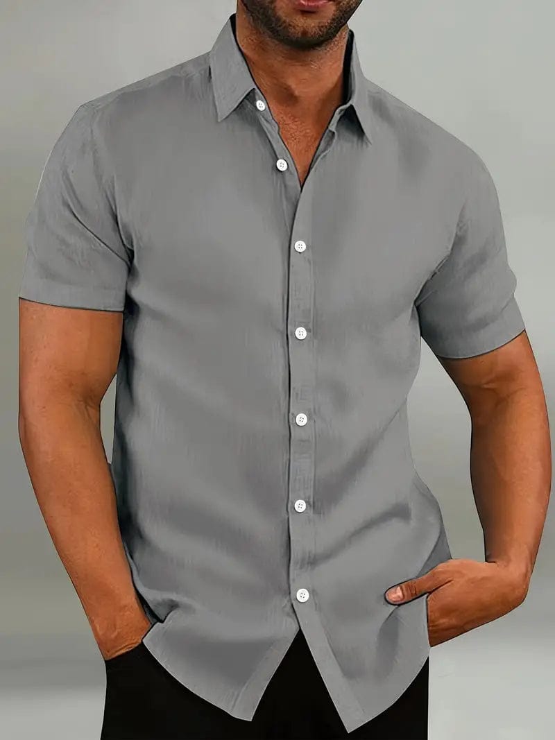 Lucas | Élégante Chemise Manche Courte Homme Ajustée 4