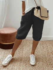 Lui | Short Homme en Coton-Lin Léger avec Taille Réglable | Confort Optimal pour les Journées Chaudes 0