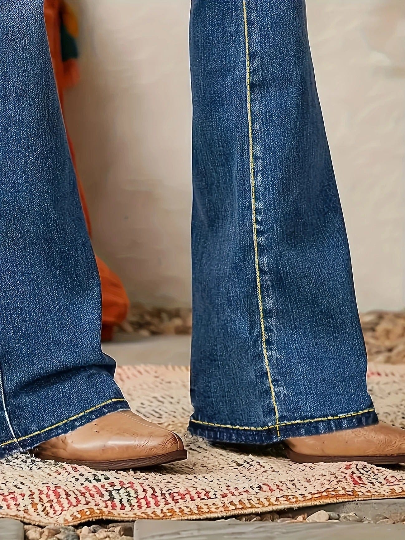 Luna | Élégant Jean Évasé Taille Haute Femme 6