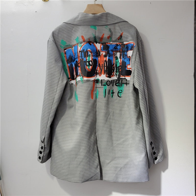Mason | Chic Oversized Blazer Femme Avec Détails Textuels 2