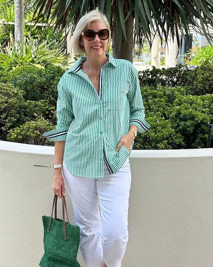 Mia | Blouse Chic à Rayures pour un Confort Quotidien 3