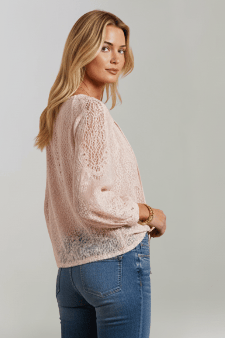 Mia | Chemisier Semi-Transparent Élégant avec Détails en Crochet 2