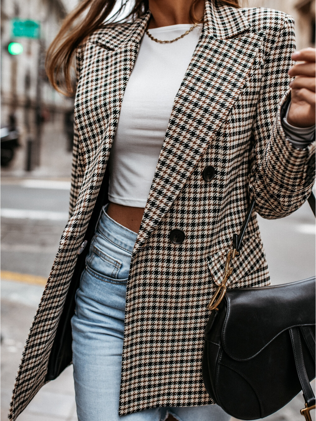 Mia | Élégant Ensemble Tailleur Femme Chic à Carreaux 3