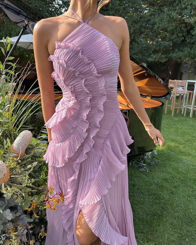 Mia | Élégante Robe Longue Femme à Volants pour Été 3