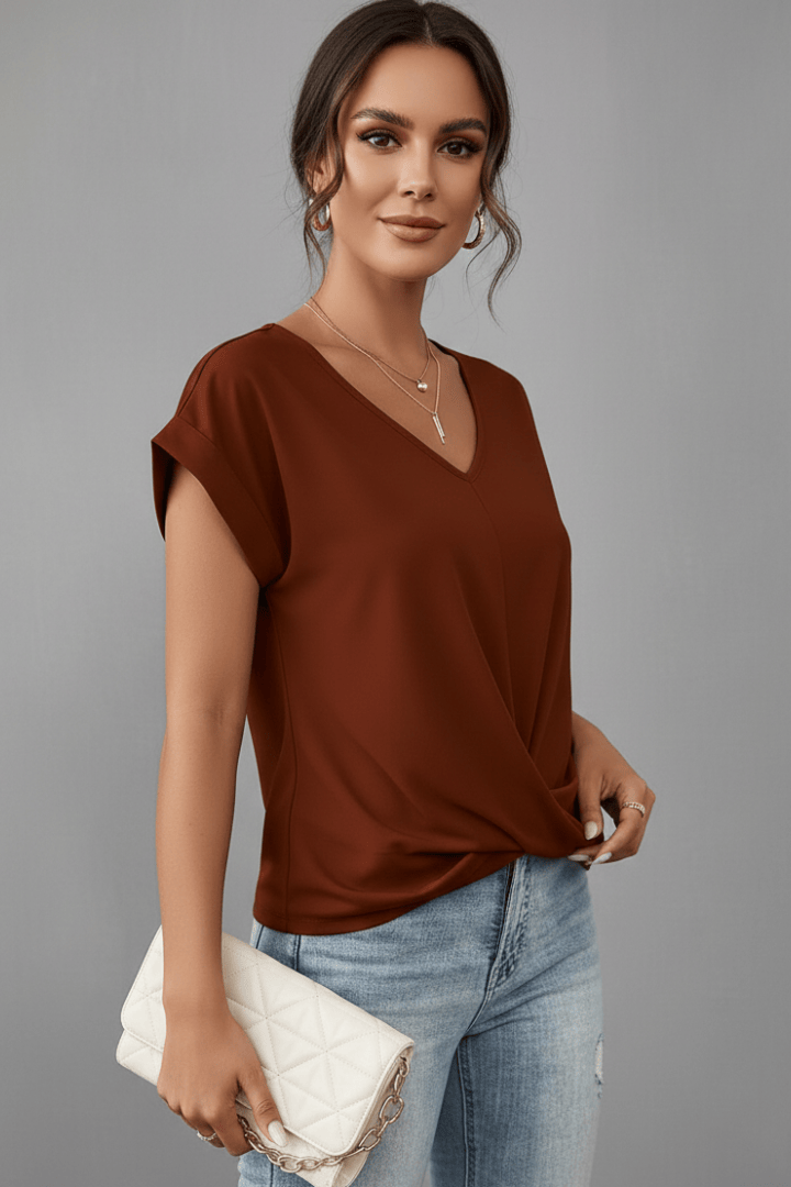 Mia | Haut Décontracté Chic avec Décolleté en V 1