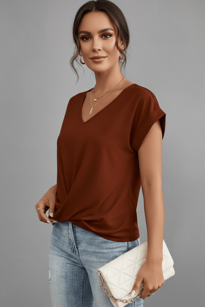 Mia | Haut Décontracté Chic avec Décolleté en V 2