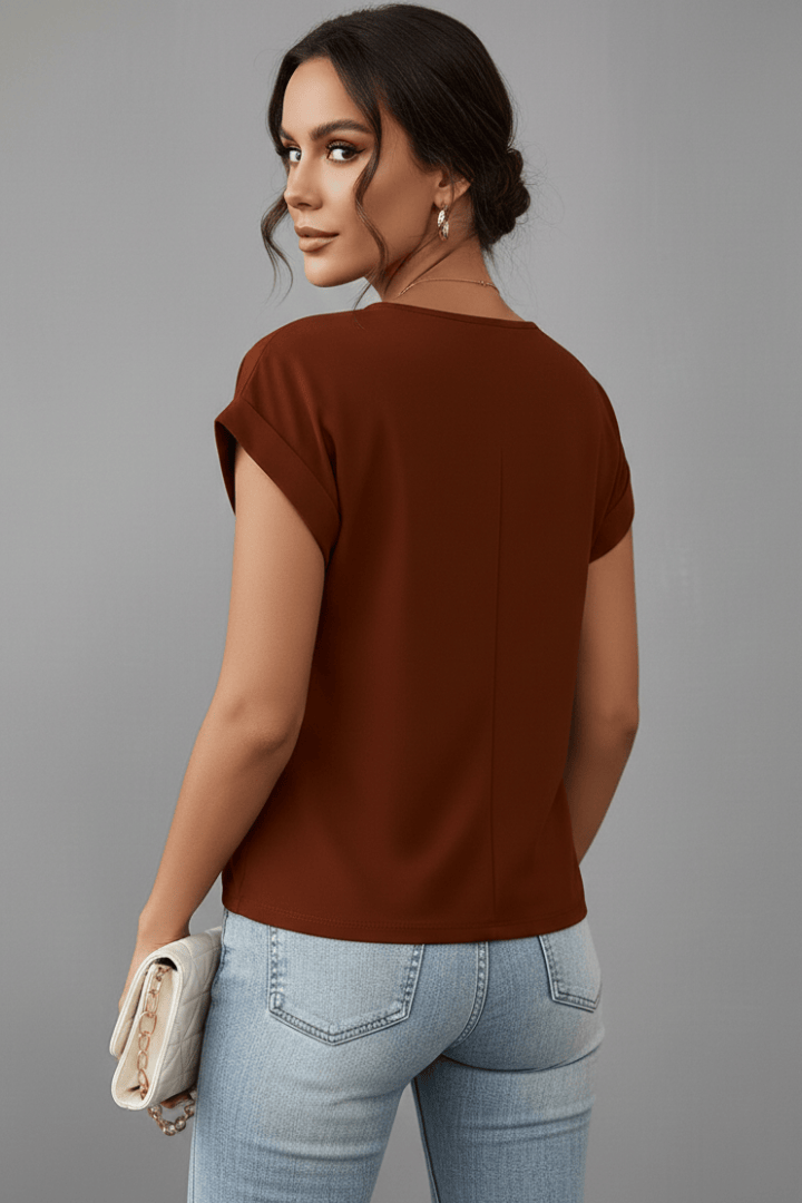 Mia | Haut Décontracté Chic avec Décolleté en V 3