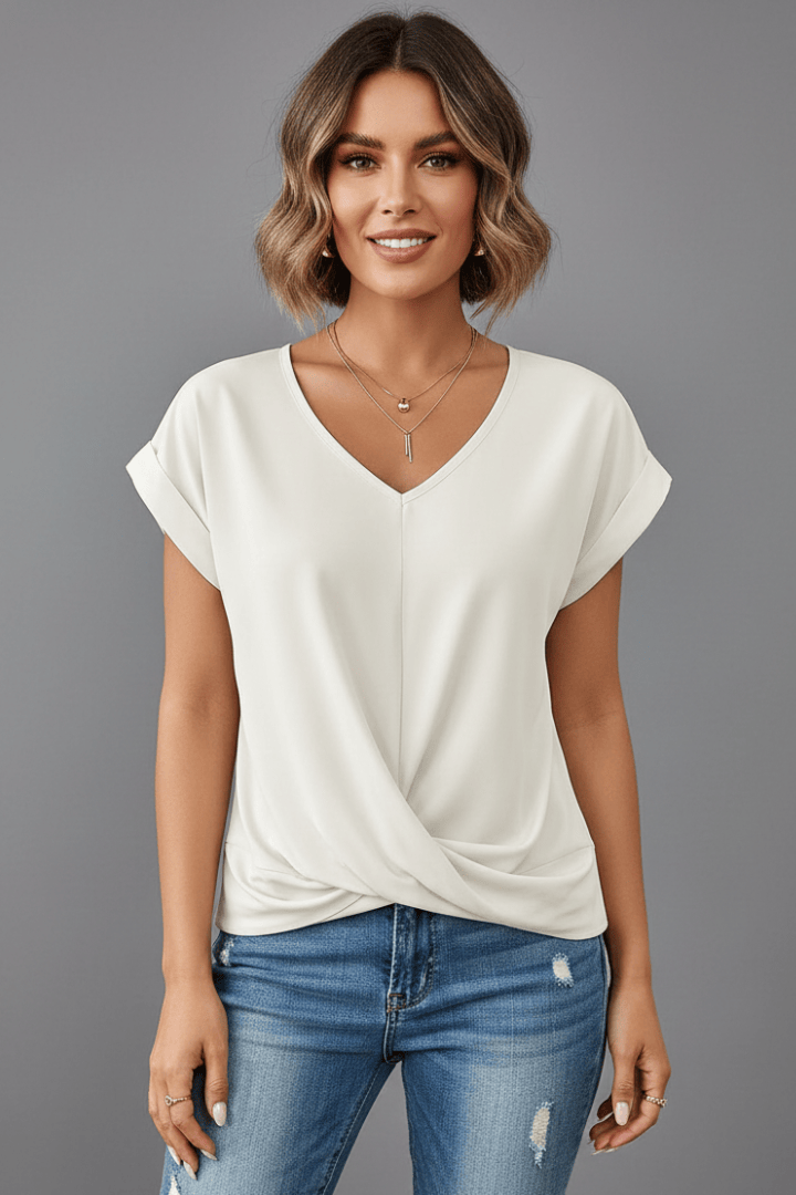 Mia | Haut Décontracté Chic avec Décolleté en V 7