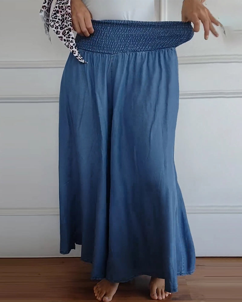 Mira | Pantalon Large Femme à Taille Élastique avec Poches | Confort Optimal pour un Style Élégant 3