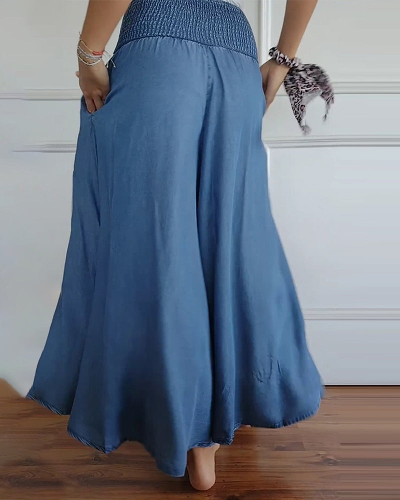 Mira | Pantalon Large Femme à Taille Élastique avec Poches | Confort Optimal pour un Style Élégant 5