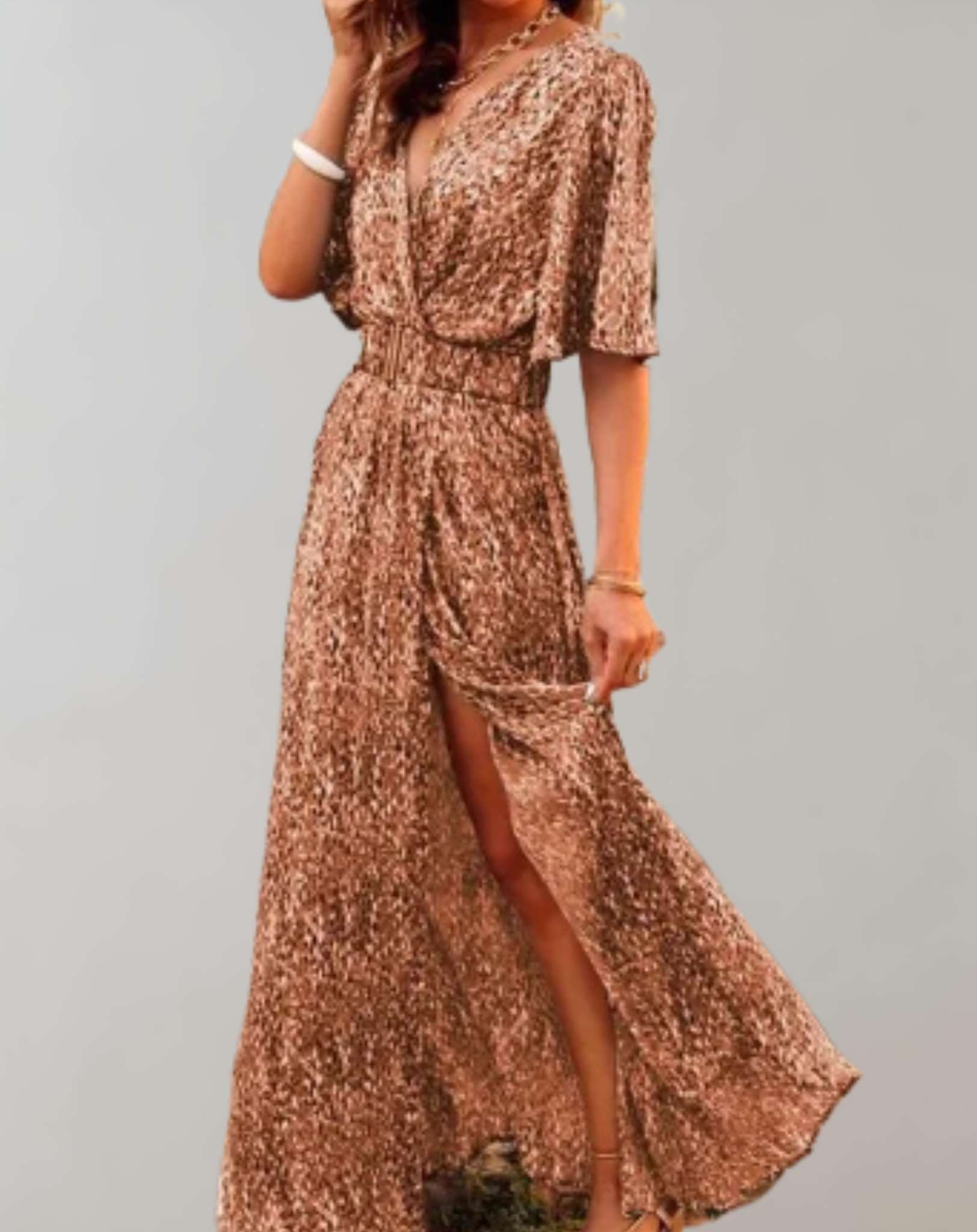 Nadia | Robe Longue Femme en Tissu Fluide avec Silhouette Ample | Élégance et Confort pour l'Été 4